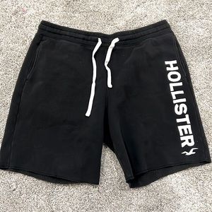 Black hollister shorts/ fleece or sweatshirt material